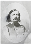 Civil War Magic Lantern Slide -- Portrait Photograph of CSA General George Pickett, Infamous for Picketts Charge at Gettysburg That Turned the Course of War